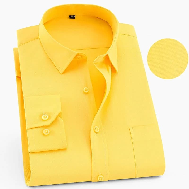 Chemise d'affaires à manches longues pour hommes, grande taille 8XL 7XL 6XL, printemps automne, coul