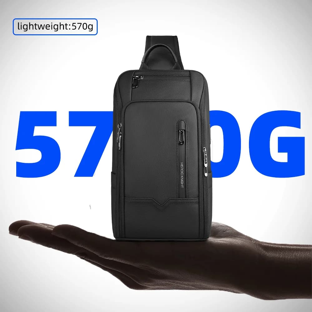 HcanKcan mode hommes sac à bandoulière multifonction USB sac à bandoulière étanche sac de messager t