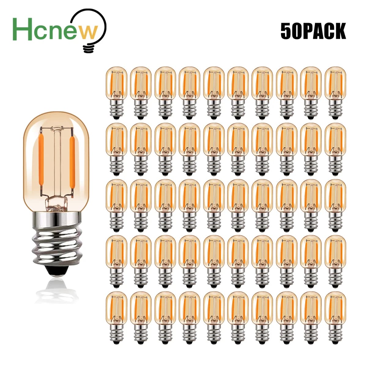 Ampoule LED vintage E14 T22 pour lampe à sel 1W 2200K, mini veilleuse en verre ambré, équivalent 10W