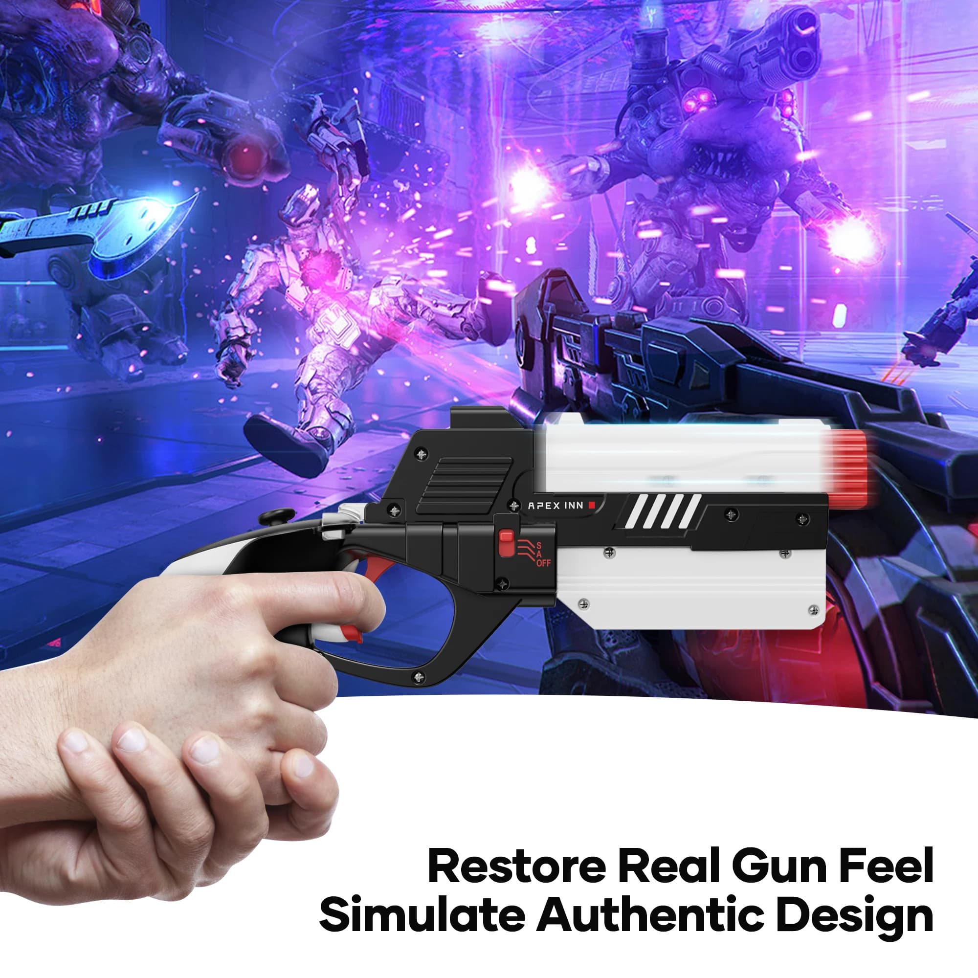 APEXINNO contrôleurs pistolet Stock couverture pour Meta Quest 3 VR contrôleur électrique pistolet p