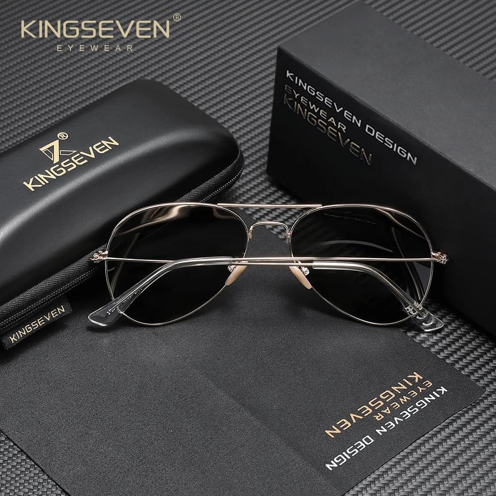 KINGSEVEN Lunettes de soleil polarisées anti-UV400 pour hommes et femmes, ensemble de lunettes de co