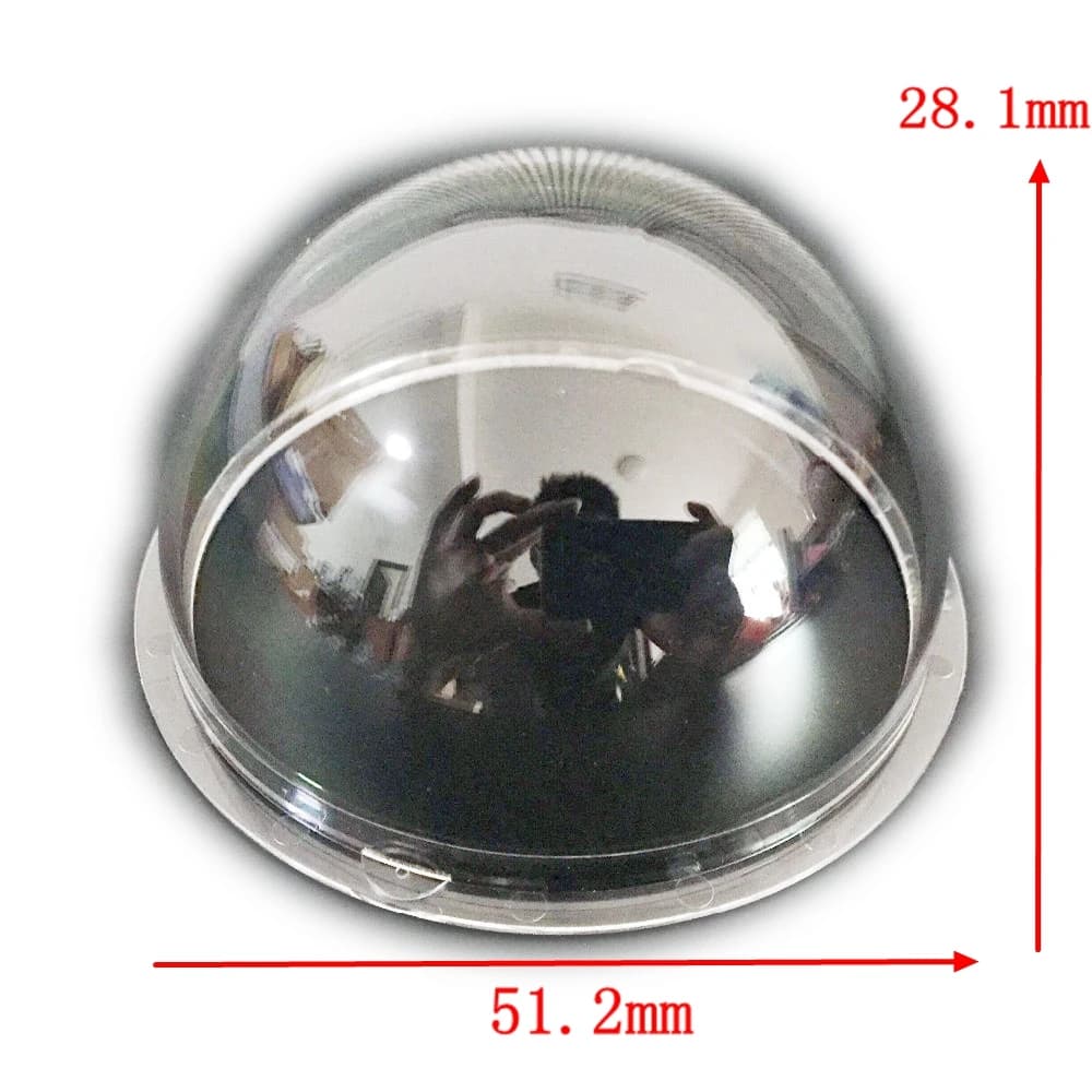 Dôme de vidéosurveillance en acrylique 2 pouces couverture pour caméra de sécurité dôme transparent 