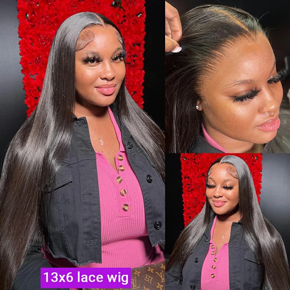 30 40 pouces 13x4 13x6 droite dentelle frontale perruques 360 avant perruque de cheveux humains 4x4 