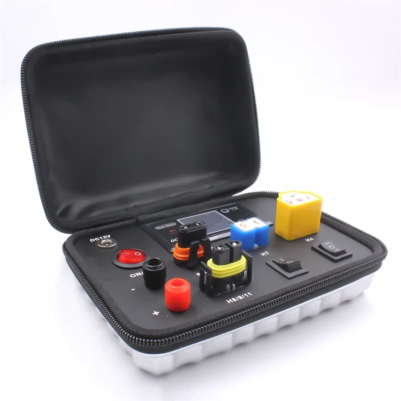 Sac de Test 110V 220V à 12V, pour phare de voiture, ampoule LED T10 C5W H8 H9 H11 H7 H4 9005, mallet