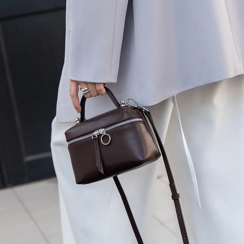Nouveau sac mini tendance en cuir véritable 2026, sac seau de créateur pour femme, sac à main de lux