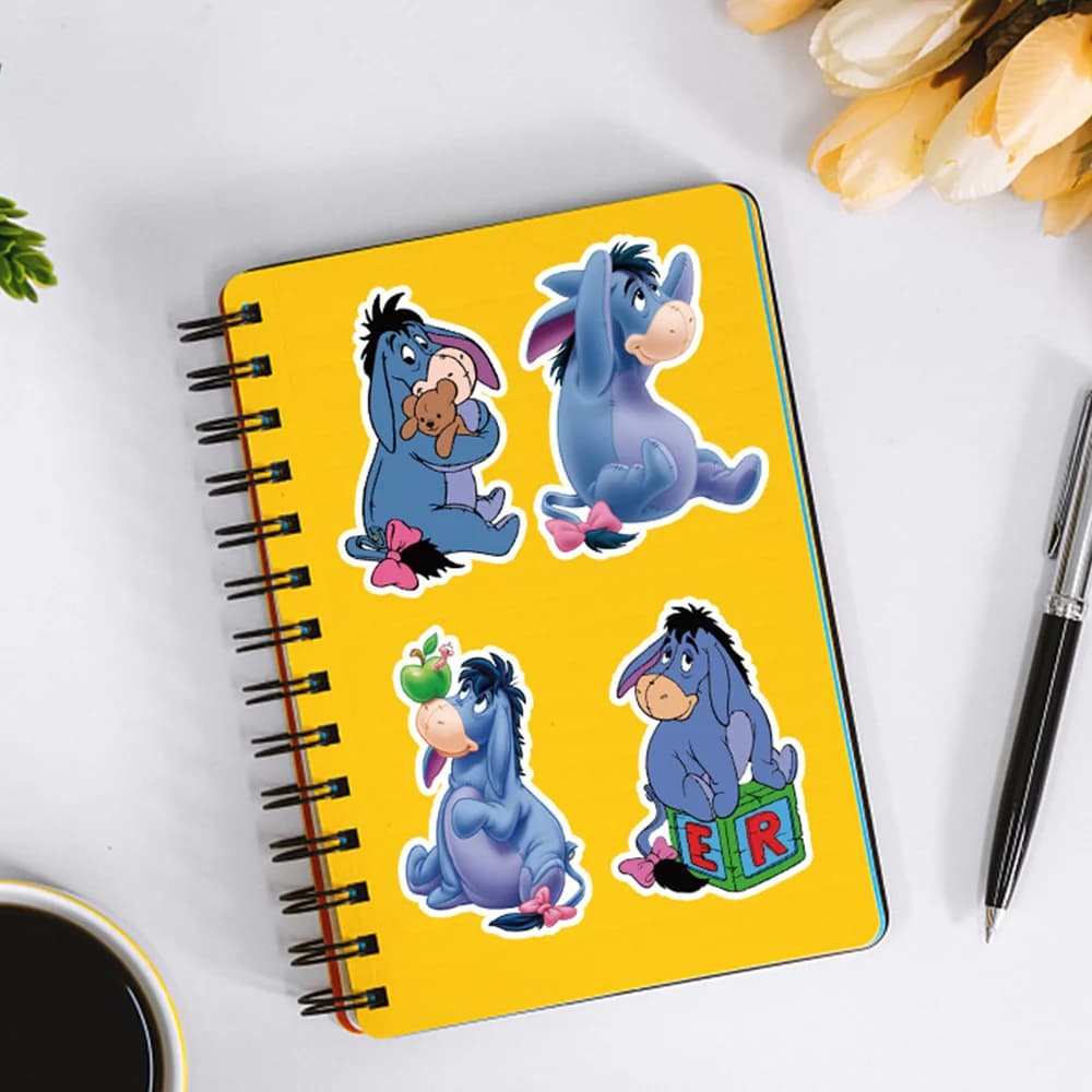 10/30/50 PIÈCES Disney Kawaii Pooh Bear Calme Vieux Gris Bourriquet Dessin Animé Autocollants BRICOL
