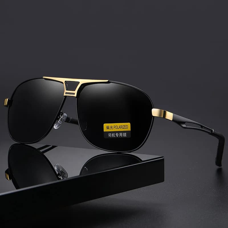 Lunettes de soleil en métal pour hommes et femmes, verres polarisants à couleur changeante, photo dé