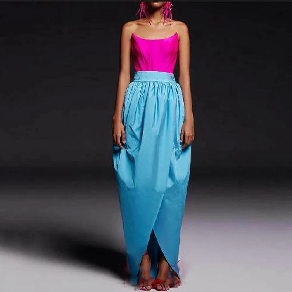 Jupe crayon sans haut pour femme, fente avant, sexy, longue, maxi, fête d'anniversaire, noir, satin,