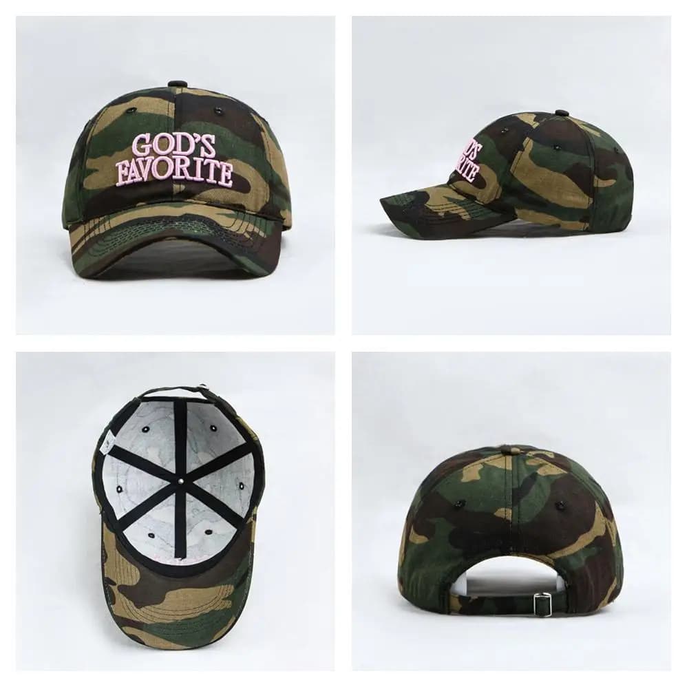 Casquette de Baseball rétro avec lettres brodées, Camouflage, tactique de Jungle, grande circonféren