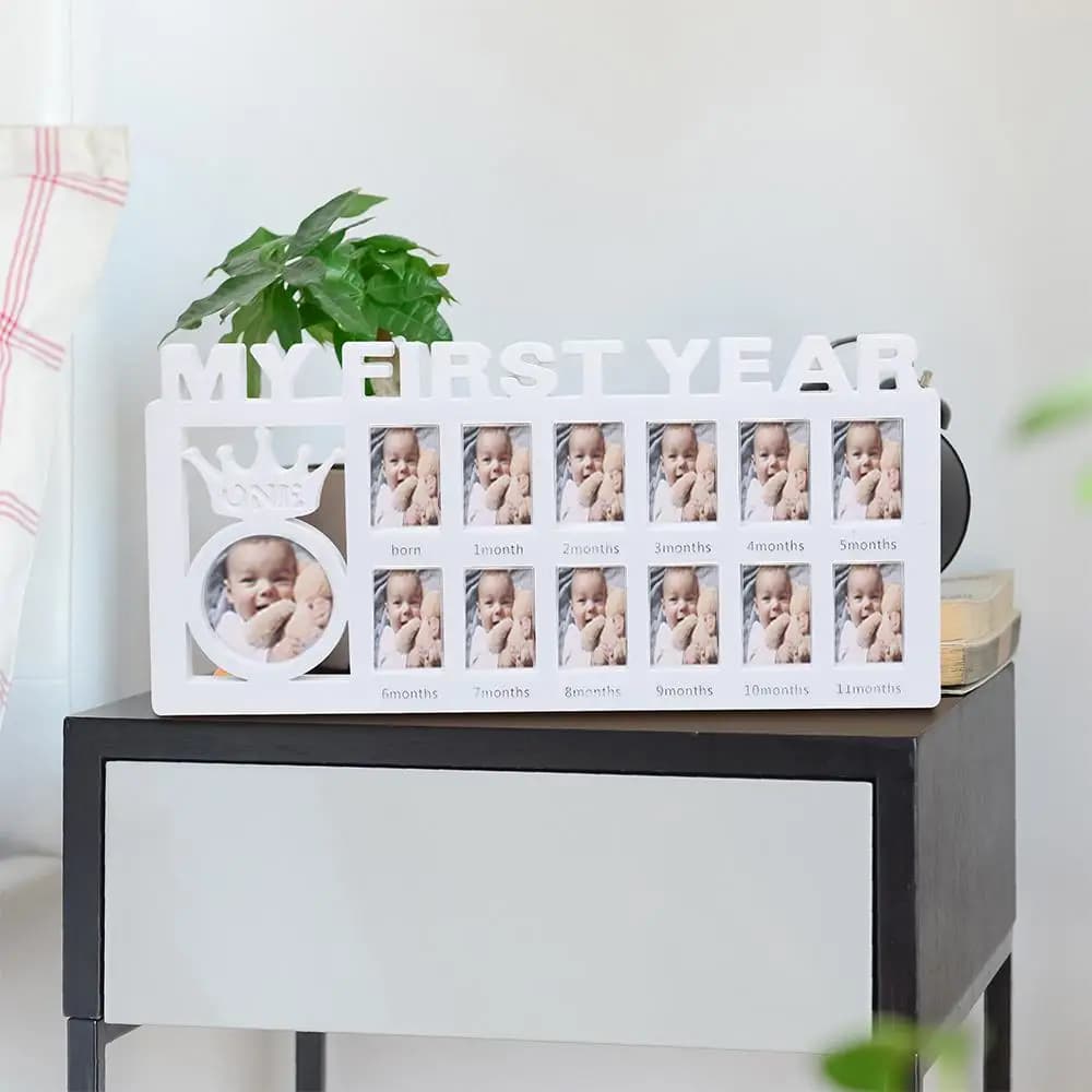 Cadre Photo pour enfants de 0 à 12 mois, Souvenirs, capture de mémoire en croissance, chaque moment 