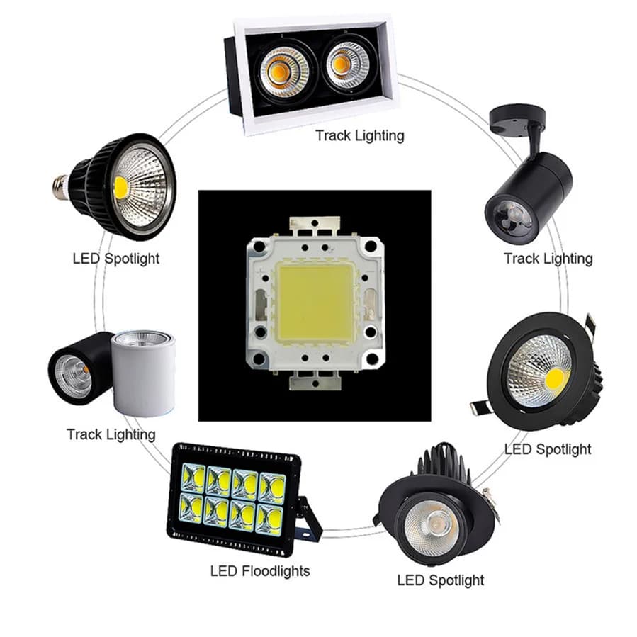 Perle de lampe LED COB, rétroéclairage, lampes à diode, blanc chaud, blanc froid, matrice pour proje