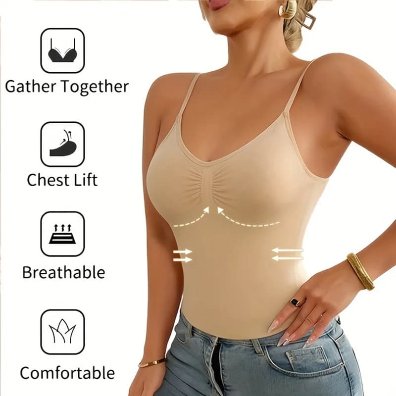 1pc femmes Camisole Shapewear hauts contrôle du ventre intégré soutien-gorge réservoir façonnage cor