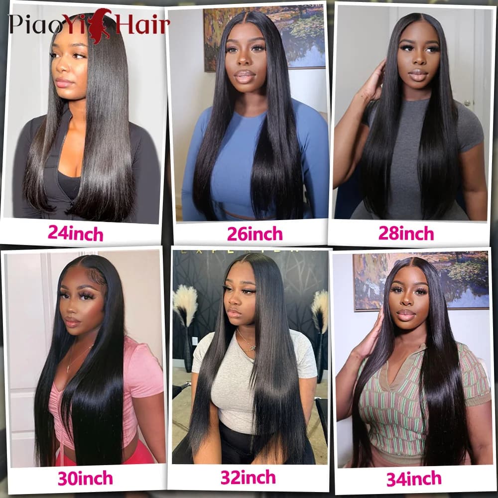 Mèches indiennes naturelles lisses, 26 28 30 pouces, cheveux bruts longs et épais, pour femmes, 40 3
