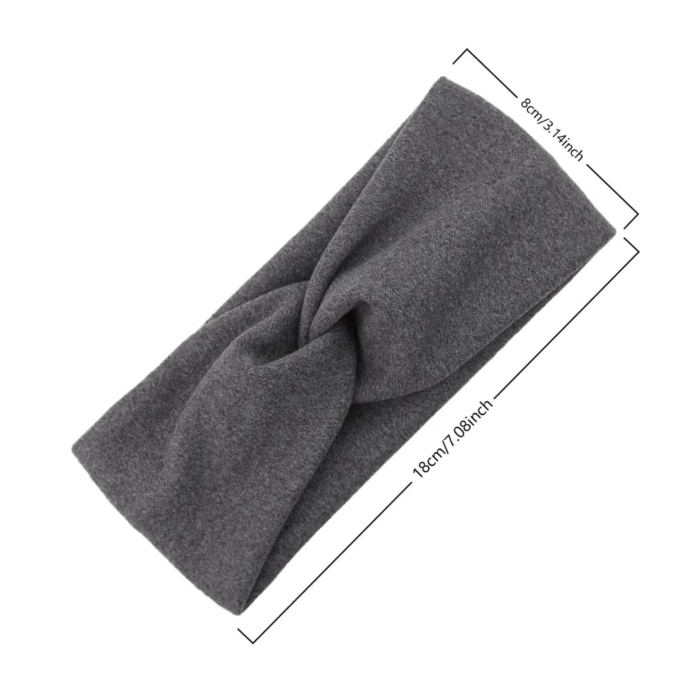 5 pièces/lot solide torsion bébé filles bandeaux cachemire à la main élastique bandeaux automne hive