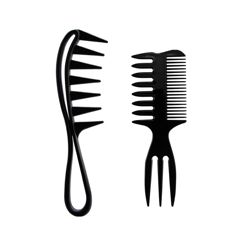 Ensemble de peignes à huile épais en plastique portable, brosse à cheveux coiffante classique, peign
