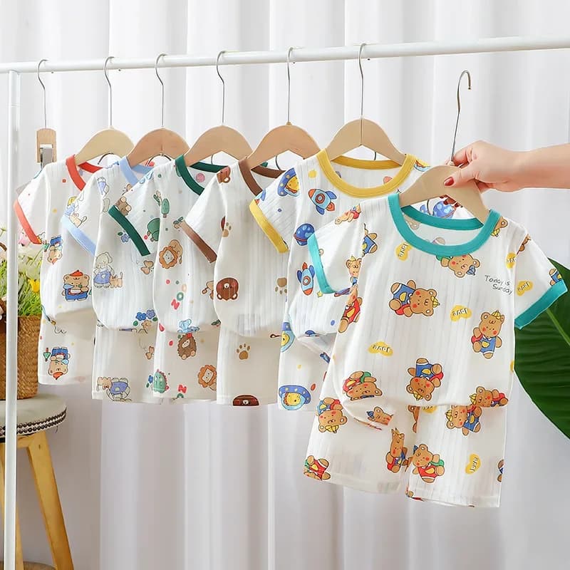 Vêtements d'été pour enfants, ensemble short à manches courtes, t-shirts pour bébés garçons et fille