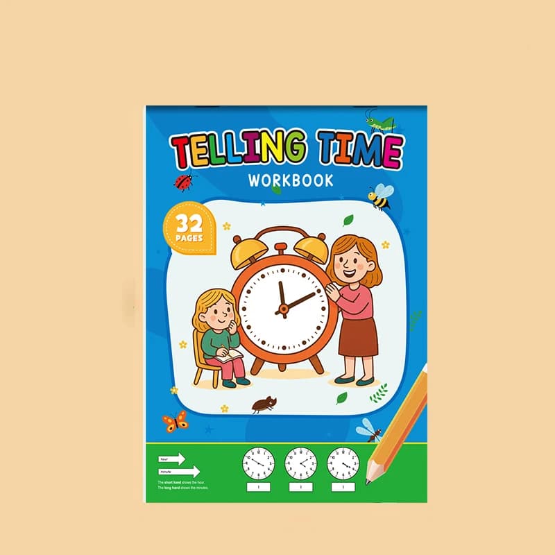 Livre de Cognition du temps d'exercice, 32 pages, livre de jeu interactif sur le temps, livre d'appr