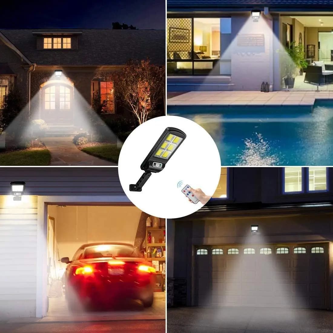 7000 Lumens Super lumineux lampadaire solaire jardin sécurité extérieure LED COB chemin lumière étan