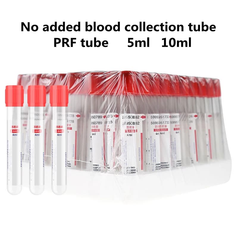 Tube médical sans additif uni, Tube de collecte de sang sous vide en plastique, Tubes à essai de san