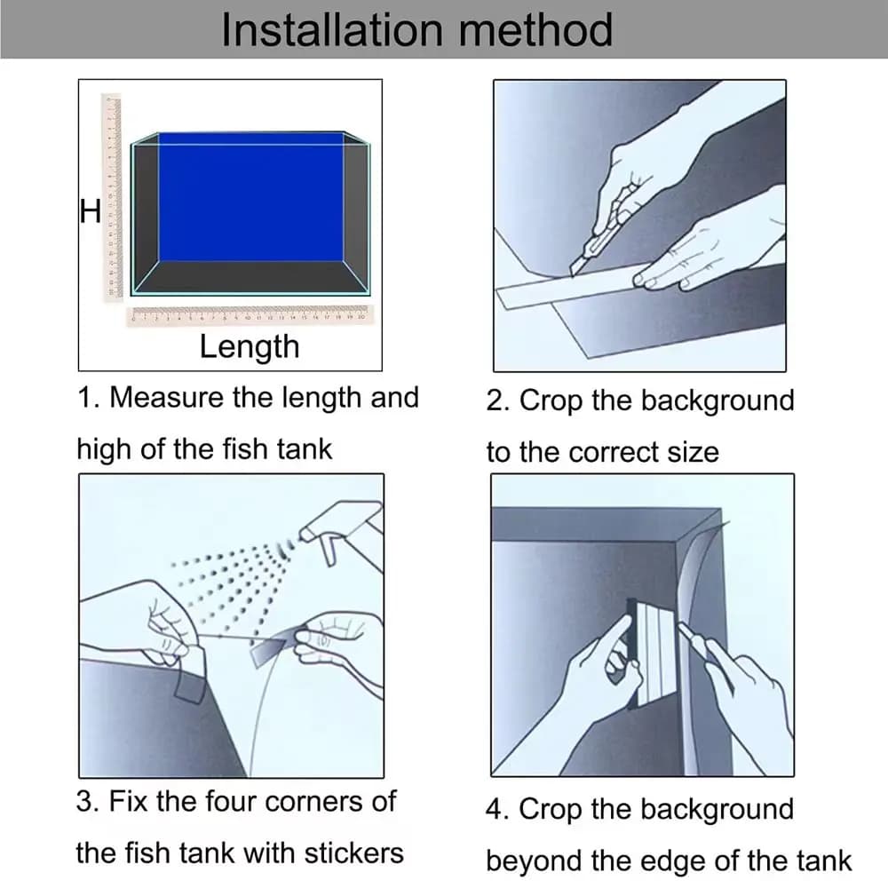 Autocollant de décoration de fond d'aquarium, autocollant de paysage d'aquarium, arrière-plan d'affi