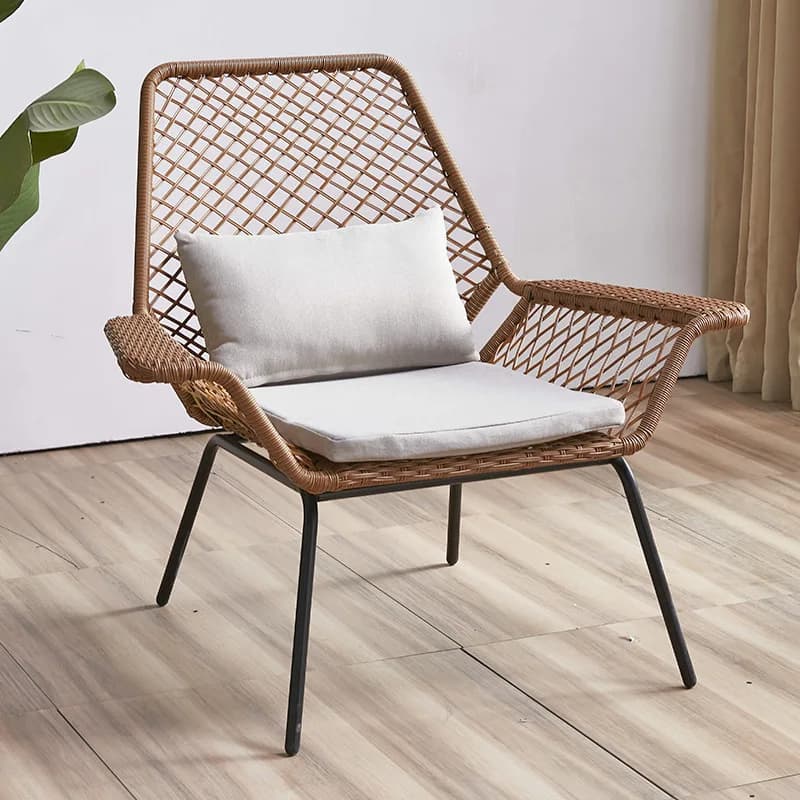 Petites Tables et chaises nordiques d'extérieur en rotin, balcon, cour, jardin, B & B, loisirs créat