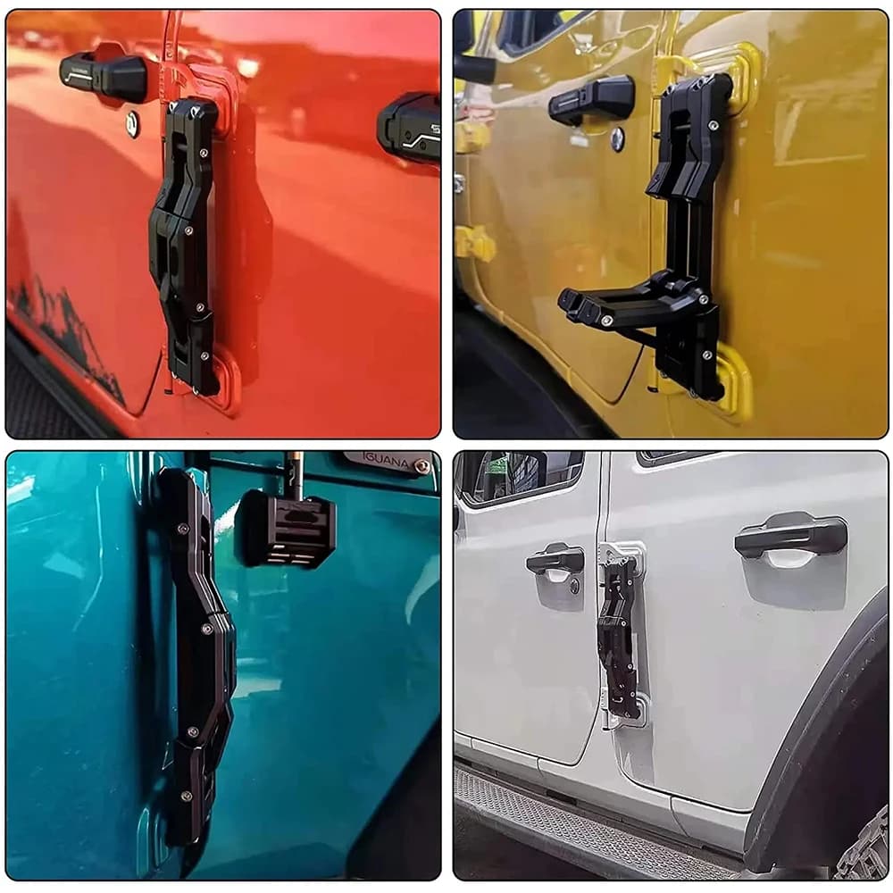 Pédale Pliante en Aluminium Compatible avec la Charnière de Porte, pour Jeep Wrangler 2007-2018 JK J