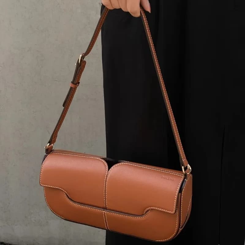 Sac à main unisexe en cuir véritable pour femme, modèle 2026, idéal pour le travail, les trajets quo