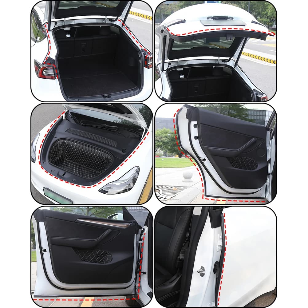 Kit de bande de joint de porte de voiture, coupe-froid en caoutchouc EPDM insonorisé, capot de coffr