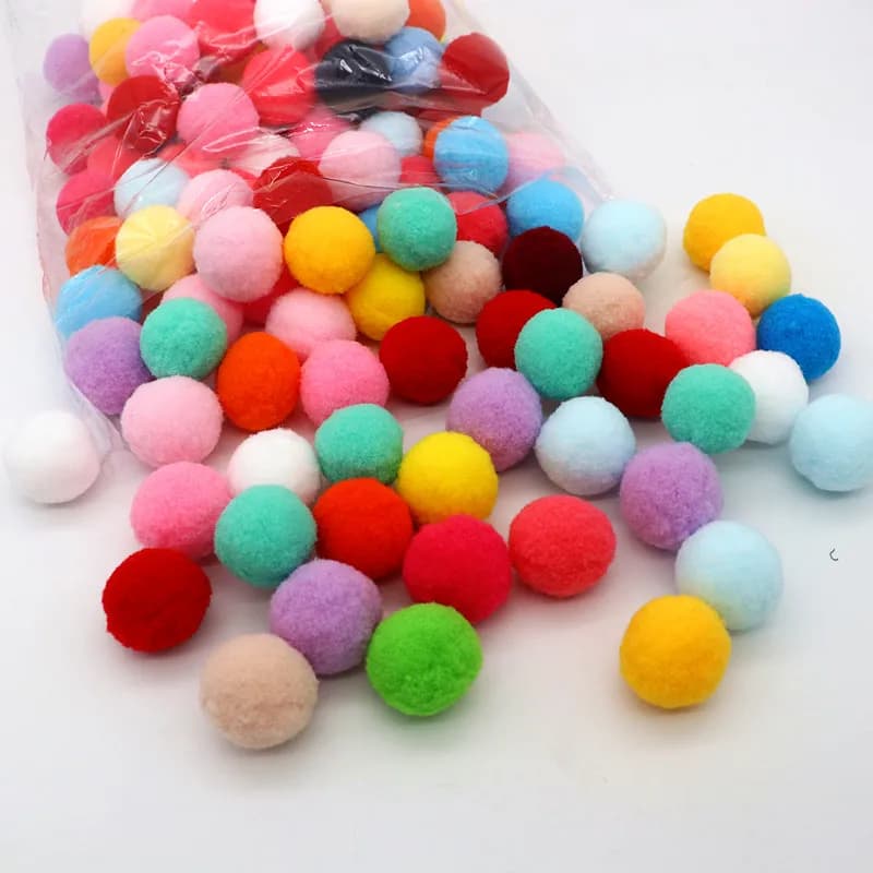 Pompons mixtes moelleux à haute élasticité, 8-30mm, doux, ameublement de maison, bricolage, artisana
