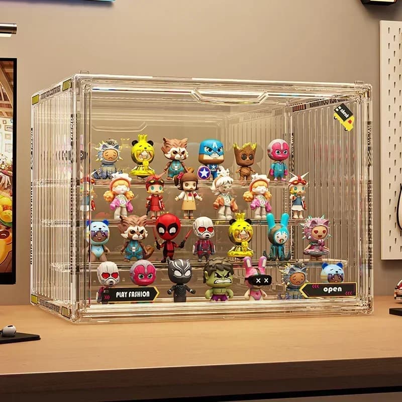 Grands modèles contenants, organisateur en acrylique pour figurines à collectionner et boîte aveugle