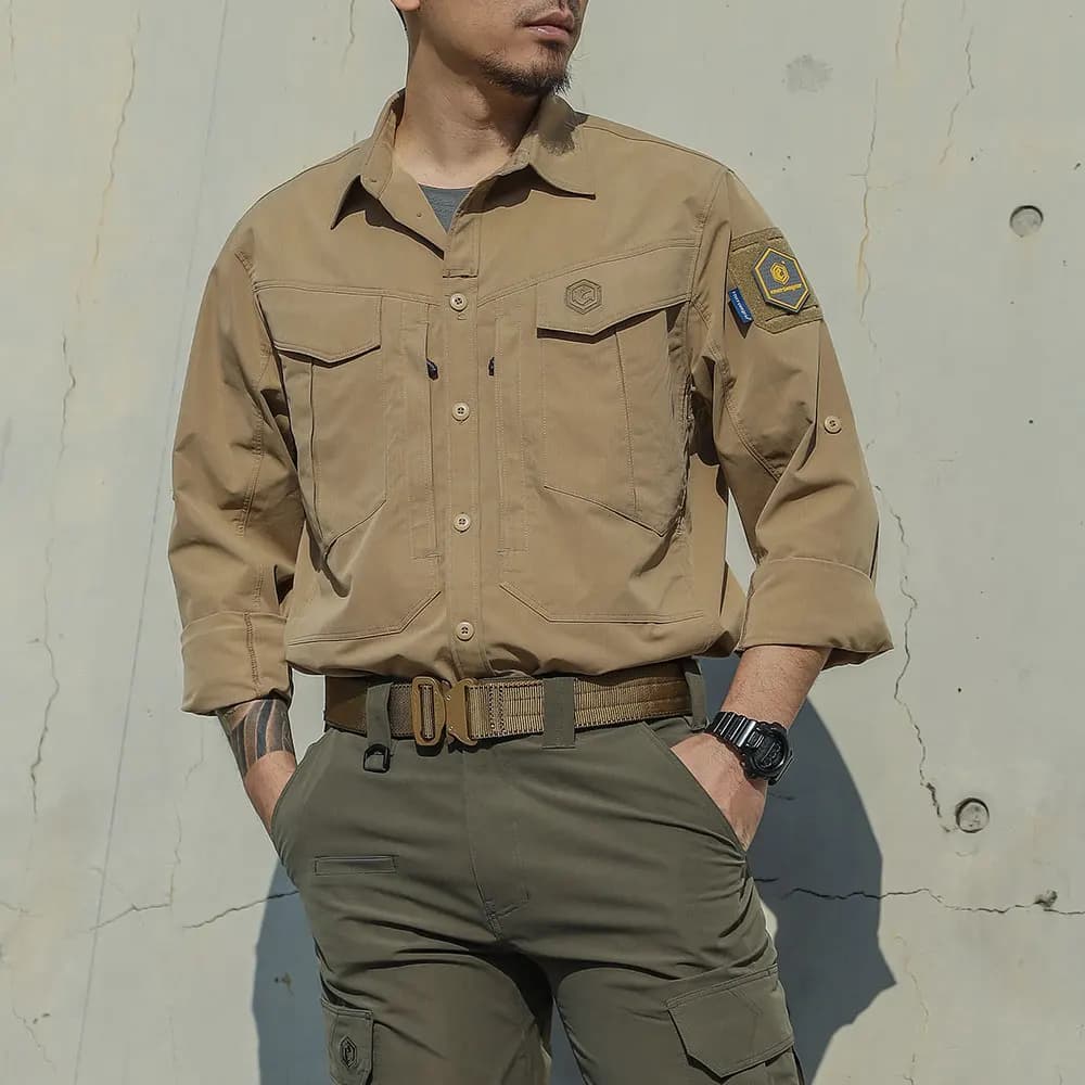 Emersongear bleu étiquette Persecutor chemise tactique hommes manches longues T-shirts hauts chasse 