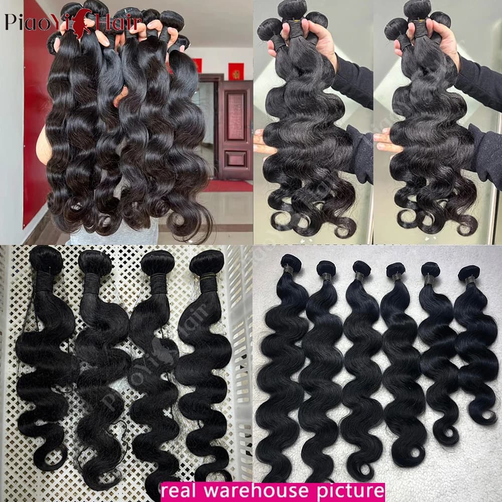 Paquets de vague de corps 100% cheveux humains avec fermeture 4x 4/5x5 20 22 24 pouces paquets d'ext