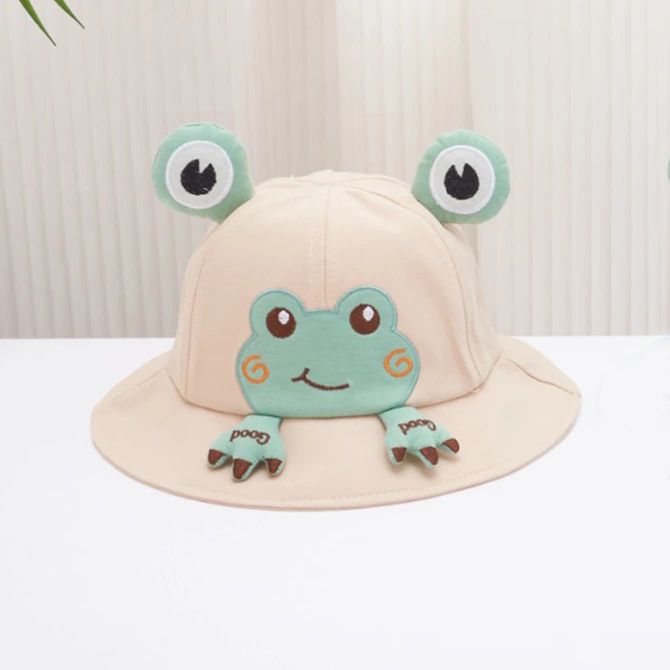 Chapeau de bébé petite grenouille mignon pour la protection solaire, chapeau de pêcheur pour enfants