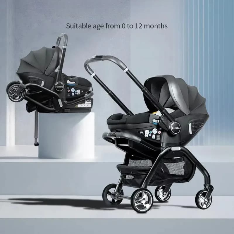 Nouvelle poussette portable 2025, siège multifonctionnel détachable, utilisable en voiture et en pou