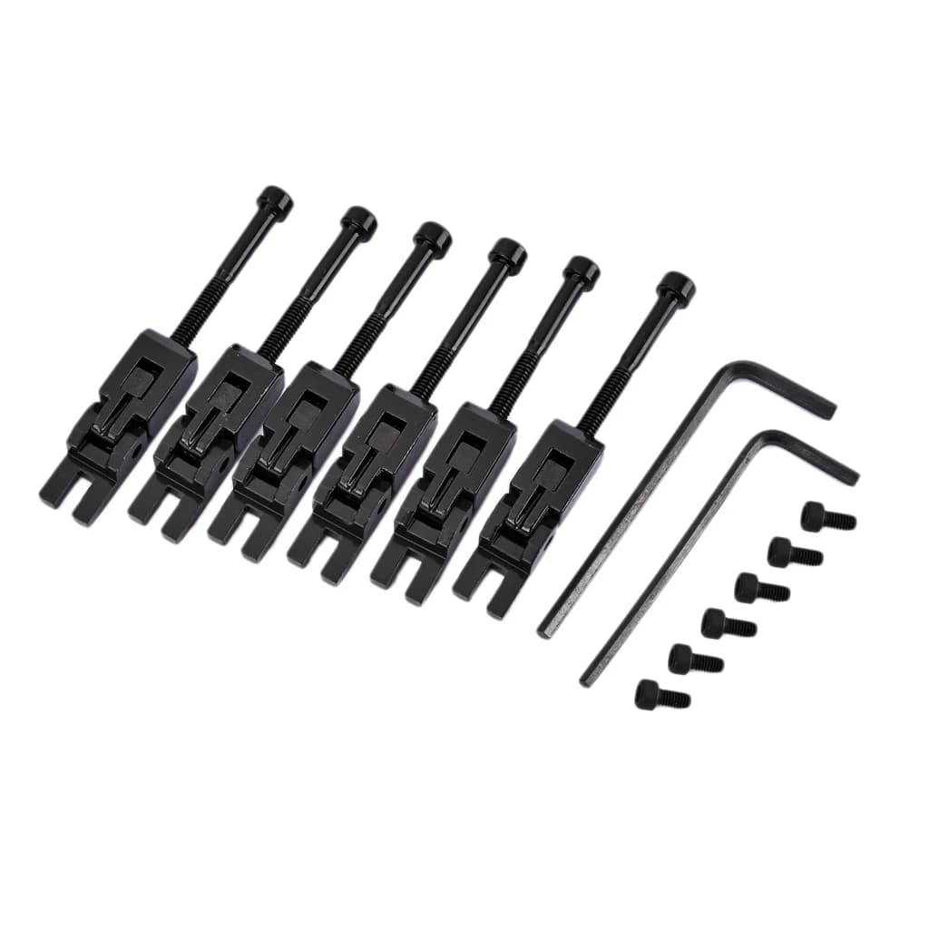 Selles à cordes JELocked en métal pour pont de trémolo Floyd-Rose, 6 pièces