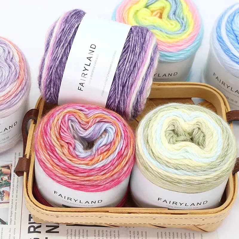 Fil arc-en-ciel nickel é, adapté au crochet de bricolage, pulls chauds, écharpes, chapeaux, châles, 