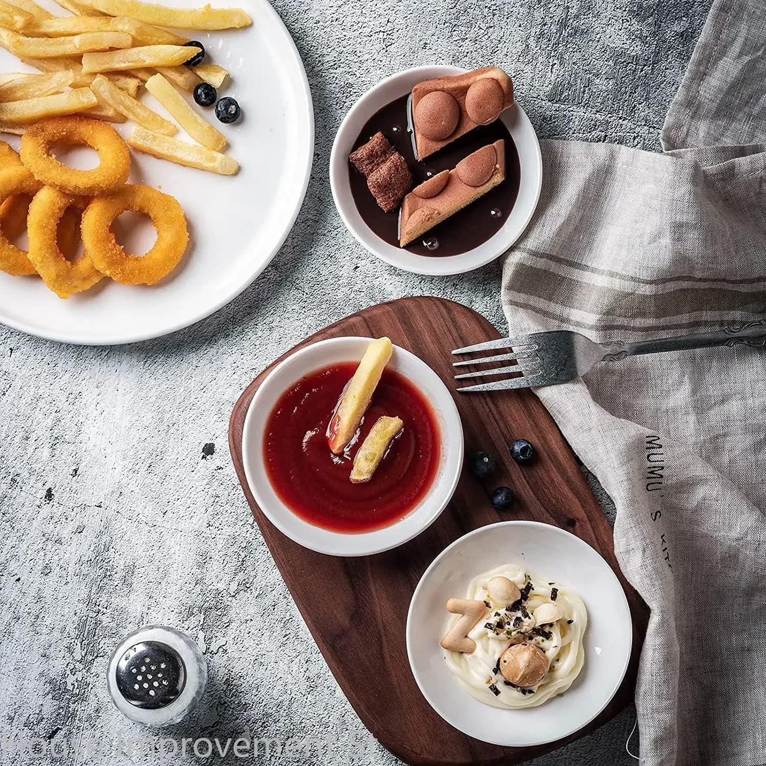 Ensemble de 40 plats à Sauce soja, petit bol de service, Mini assiettes à apéritif, petits bols à Sa