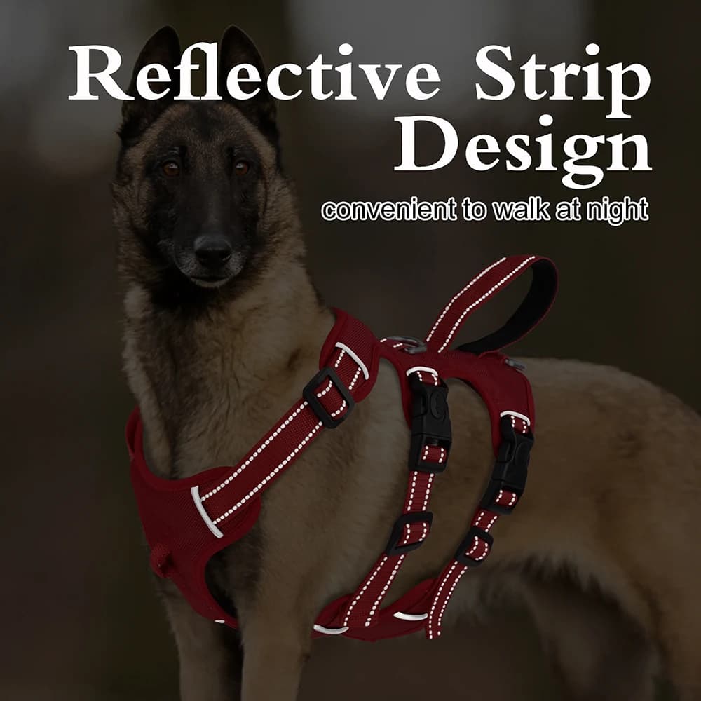 Harnais imperméable pour chien, boucle sûre, rembourré, réfléchissant, en Nylon, gilet pour chiens, 