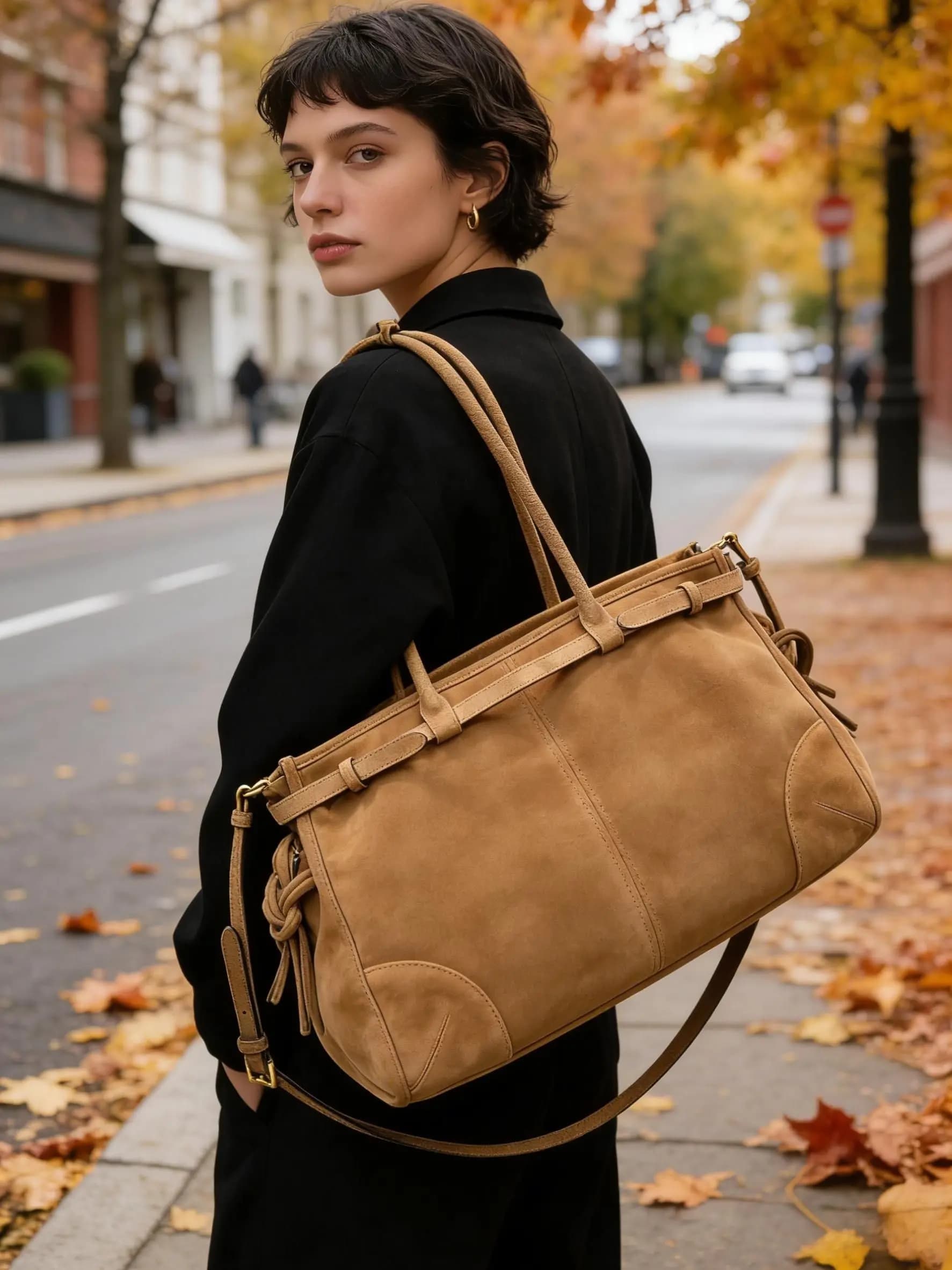 Sac fourre-tout en daim de créateur, sac de mode, sac de voyage de grande capacité, sac de luxe pour