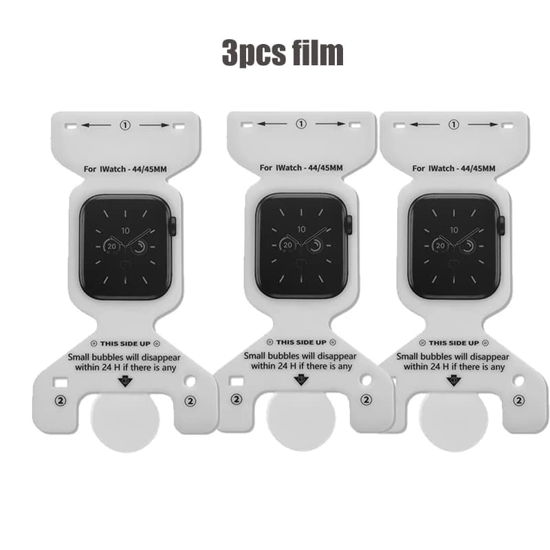 Film de protection d'écran pour Apple Watch 40, 41, 44MM, 45MM, installation facile + outil de fixat