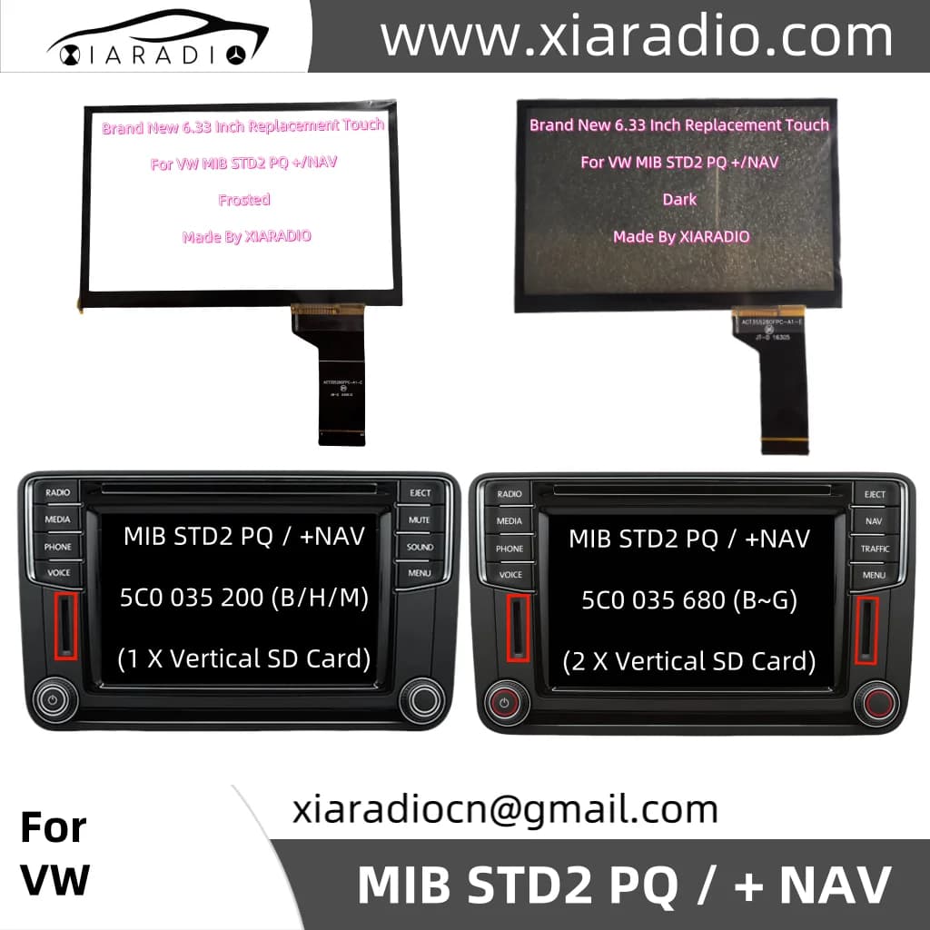 Écran tactile de 6.33 pouces, TDO-WVGA0633F00039 WVGA0633F00045, pour VW MIB STD2 PQ, Radio de Navig