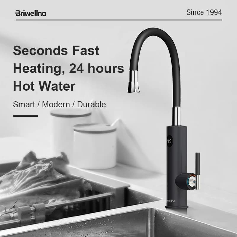 Briwellna robinet électrique avec bec universel chauffe-eau 220V robinet de chauffage chauffe-eau in