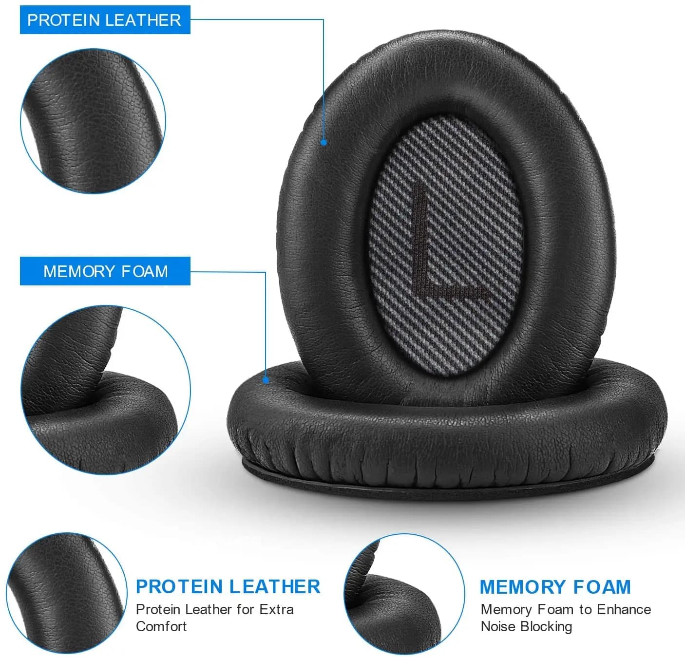 Coussinets d'oreille de remplacement pour BOSE QC35 pour QuietComfort qc 35 et 35 II, coussinets d'o