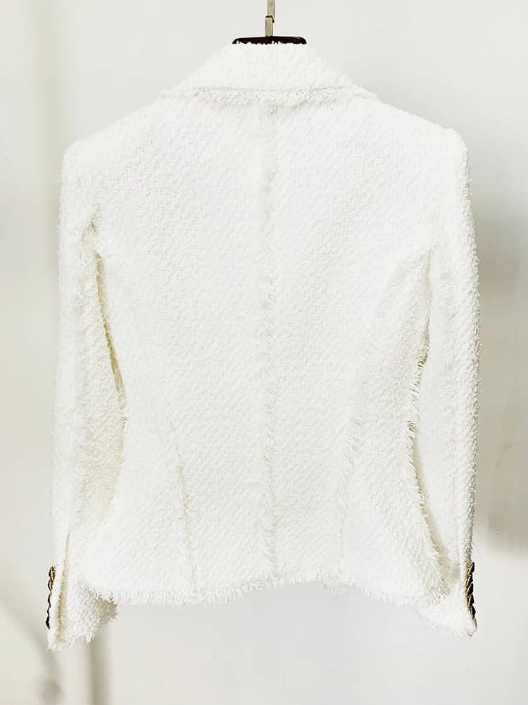 HIGH STREET Nouvelle Collection Mode Automne-Hiver 2026 Blazer de Créateur pour Femme en Tweed à Fra