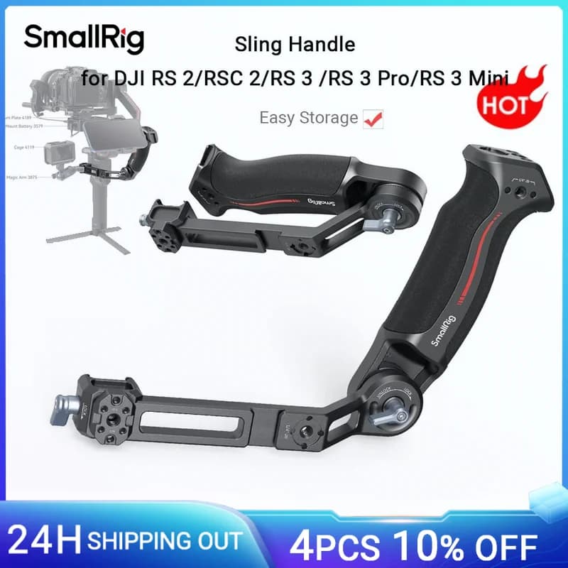 SmallRig-Sling Touriste Handgrip, Monitor Mount, TRANClamp, Accessoire pour DJI RS 4 Mini, RS3, RS3 
