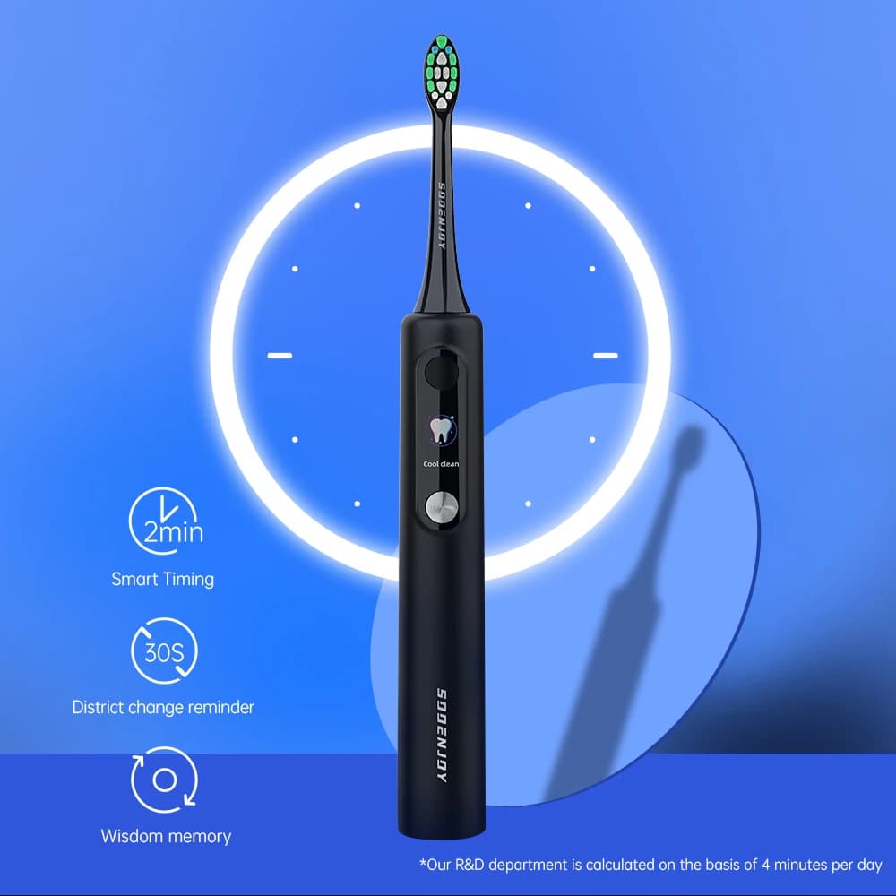 SOOENJOY brosse à dents électrique sonique écran LCD intelligent brosse à dents sonique Mode bricola