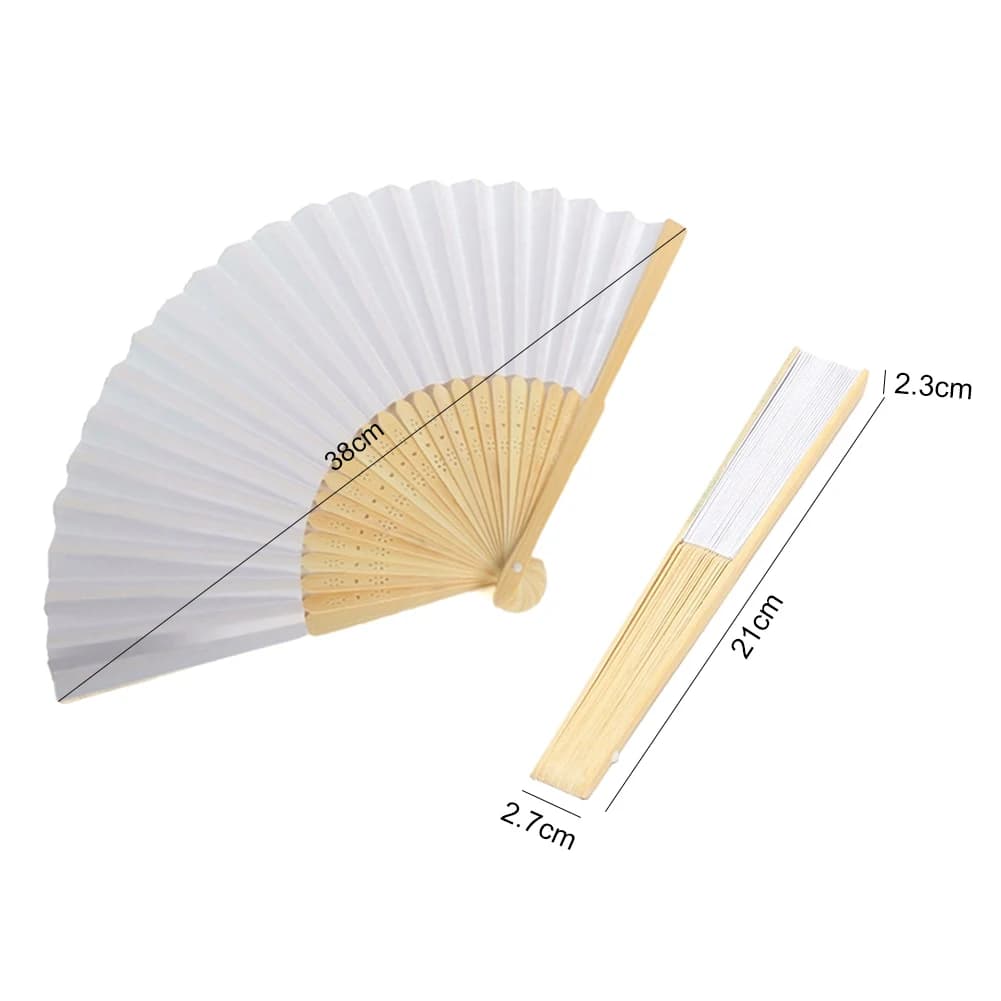 Éventail pliant en papier bambou pour adultes et enfants, pratique de la calligraphie et de la peint