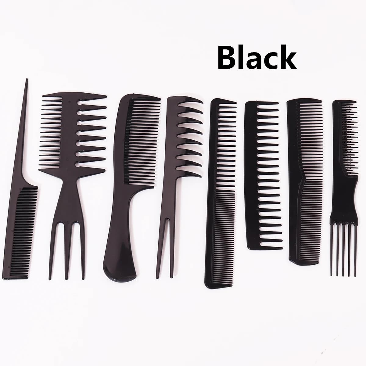 Peigne à cheveux antistatique, 8 pièces, peigne queue de cheval, peigne de maquillage, accessoires d