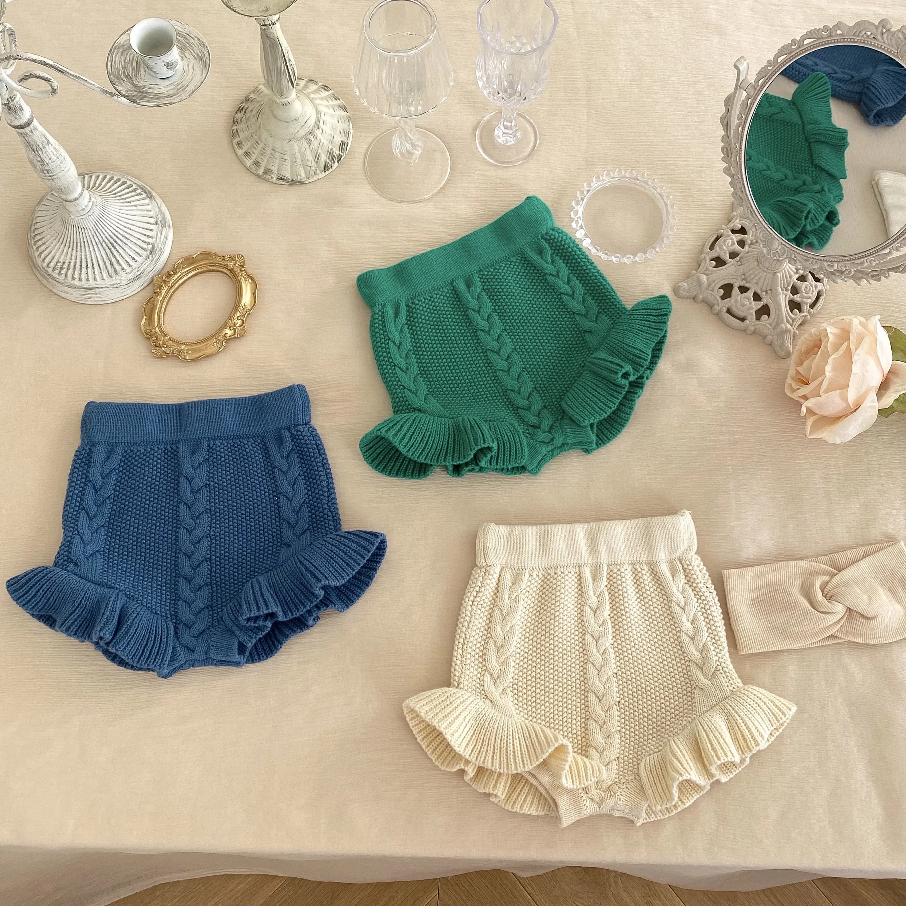 Automne bébé filles tricoté Shorts enfants Bloomer enfant en bas âge princesse PP Shorts enfants fil