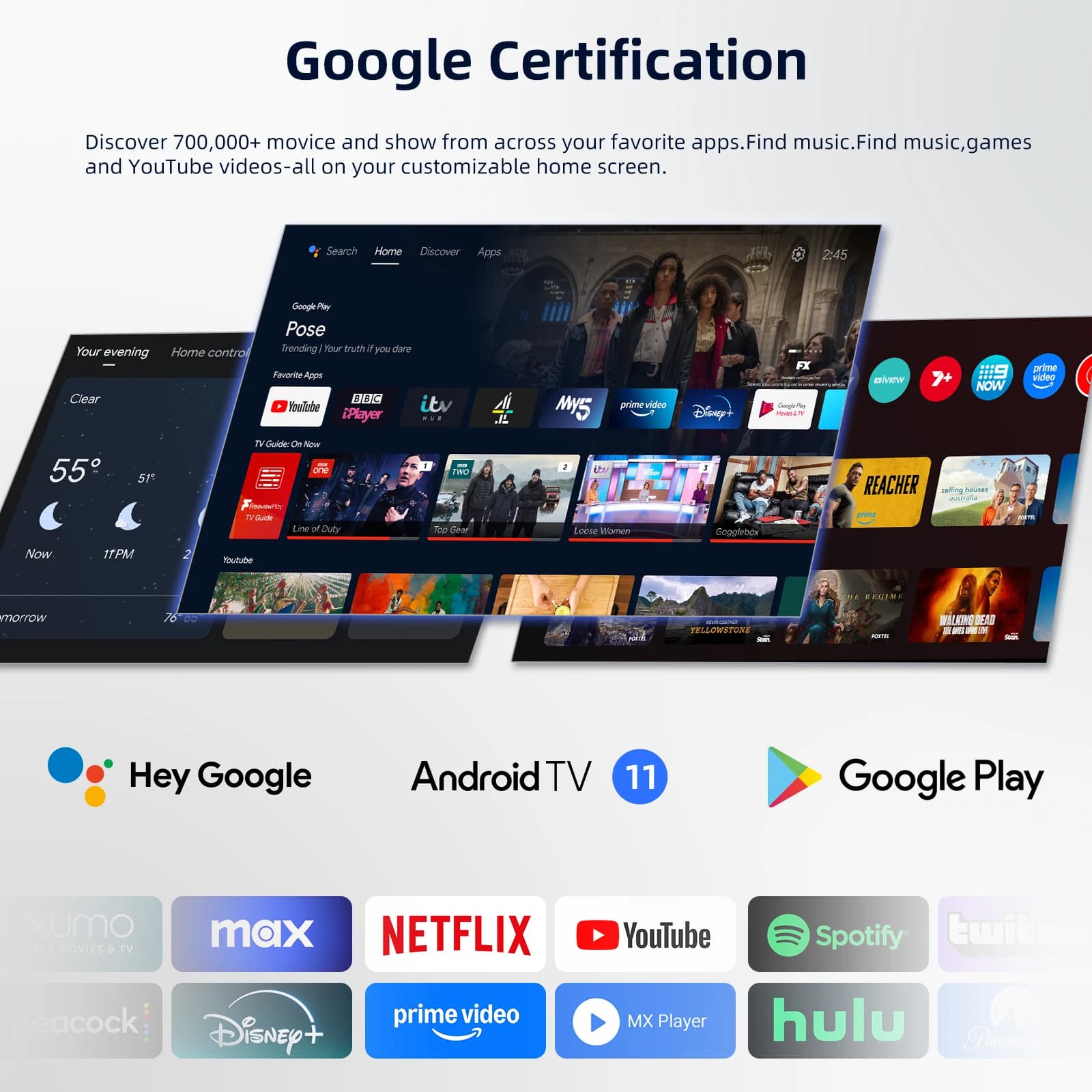MECOadvocate-Bâton TV KD5 avec 1G DDR4 + 8G Netflix Google ignorez 2.4G/5G WIFI Android 11 Media Rec